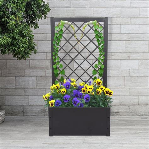 planter boxes with trellis metal|planter boxes with trellis attached.